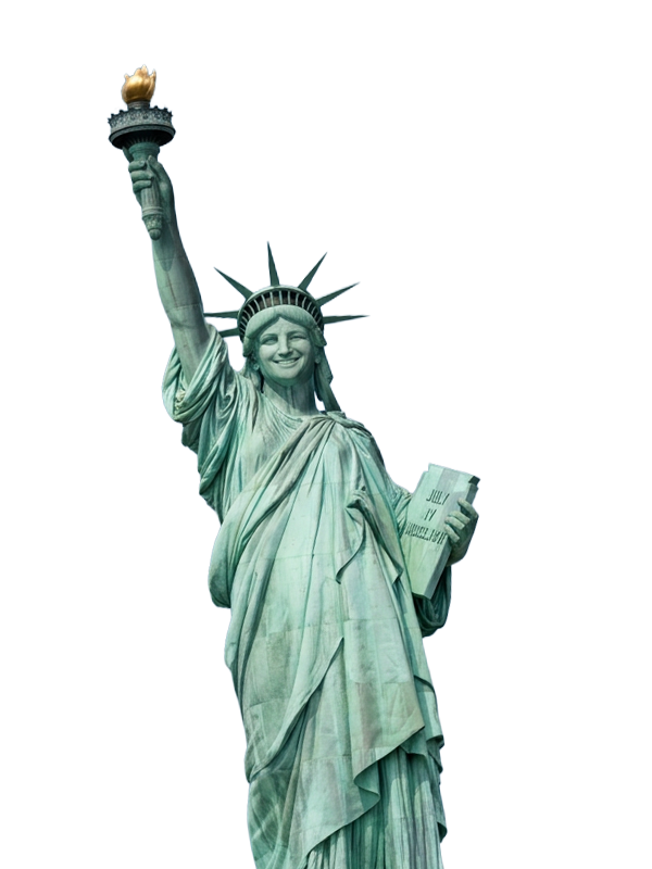 Lachende Freiheitsstatue